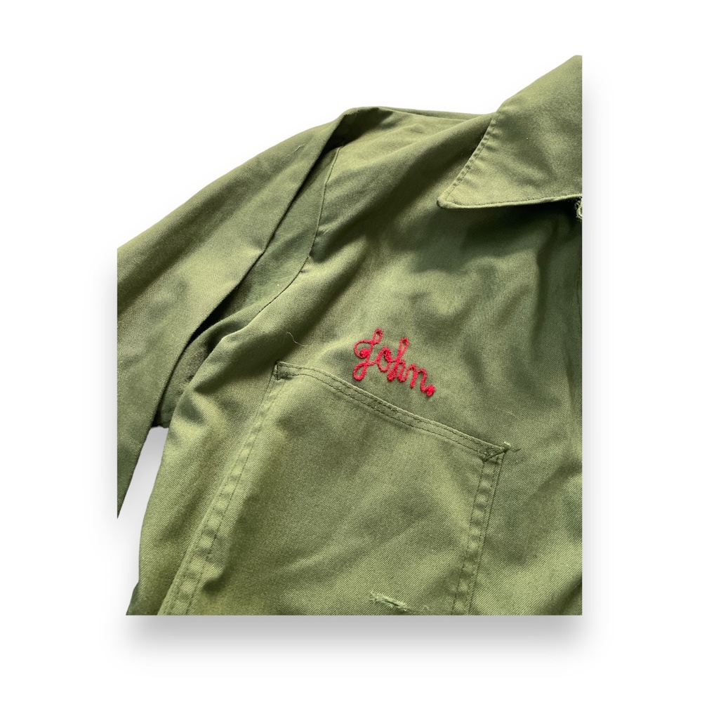 SOLD Vintage 1950s Texaco Oil Gas Station Mechanic Coveralls Chainstitch - Picture 4 of 11